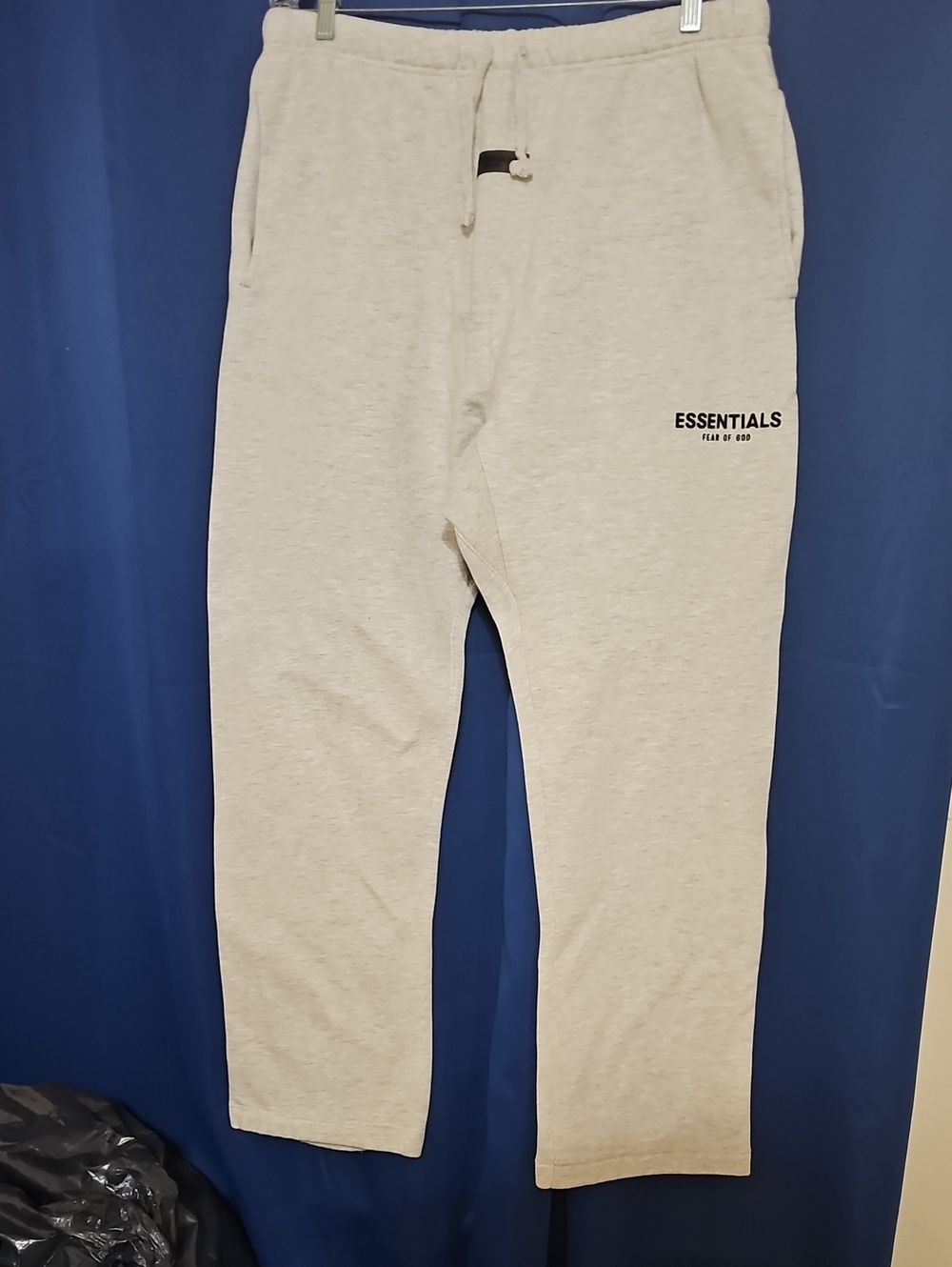 Fear Of God, Essentials Men’s Light Heather Gray Sweatpants with Logo